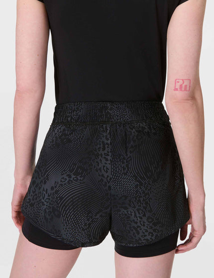 Sweaty Betty Get Set 2-in-1 Multi-Train Shorts - Grey Hybrid Leopard Printimage3- The Sports Edit