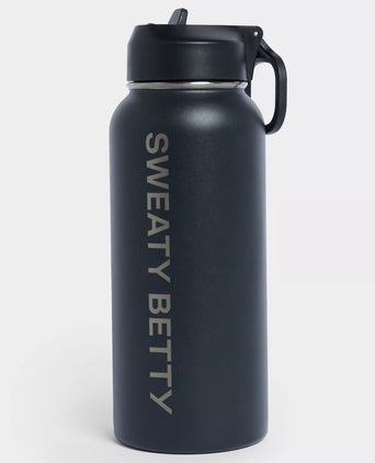 Keep It Chill Straw Water Bottle 950ml - Black