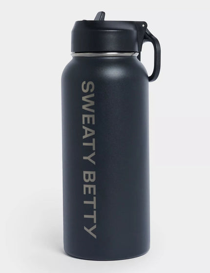 Sweaty Betty Keep It Chill Straw Water Bottle 950ml - Blackimage1- The Sports Edit