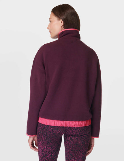 Sweaty Betty Mallow Half Zip Pullover - Midnight Cherry Purpleimage2- The Sports Edit