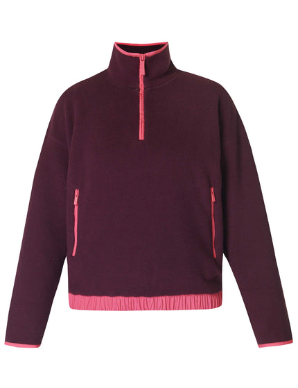 Sweaty Betty Mallow Half Zip Pullover - Midnight Cherry Purpleimage6- The Sports Edit