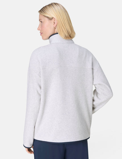 Sweaty Betty Mallow Zip Through - Mottled Grey/Navy Blueimage2- The Sports Edit