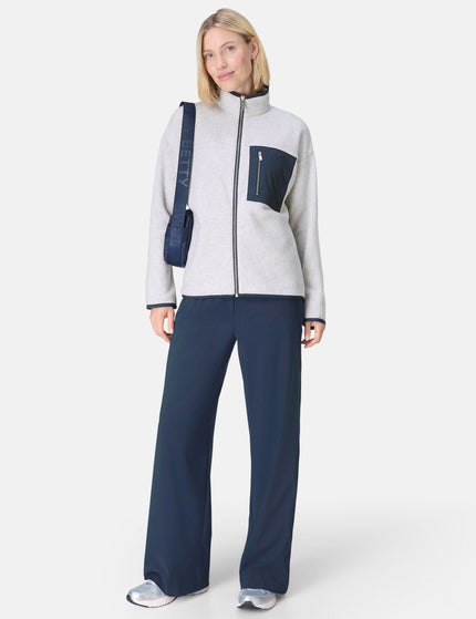 Sweaty Betty Mallow Zip Through - Mottled Grey/Navy Blueimage6- The Sports Edit