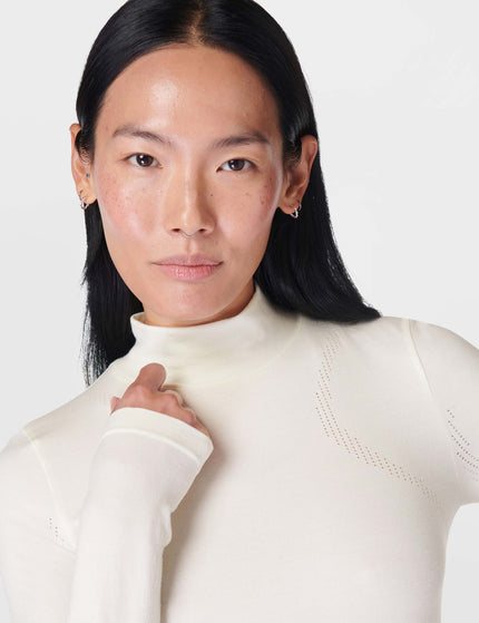 Sweaty Betty Merino Blend Turtle Neck Base Layer Top - Studio Whiteimage3- The Sports Edit