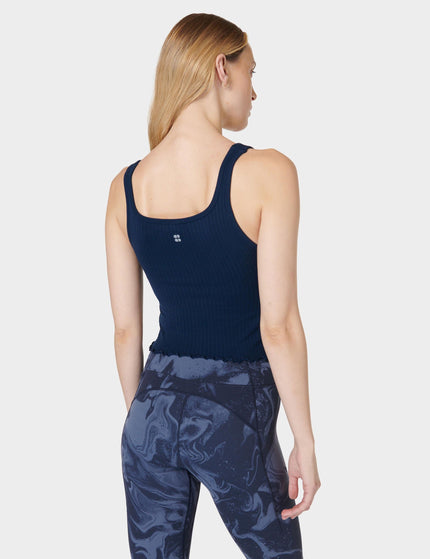 Sweaty Betty Mindful Seamless Bra Vest - Navy Blueimage2- The Sports Edit