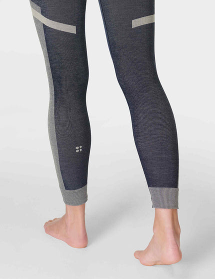 Sweaty Betty Modal Chevron Base Layer Legging - Navy Blue Studio Whiteimage4- The Sports Edit