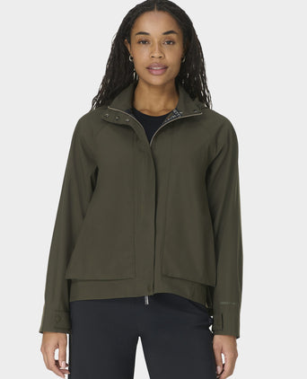Motion Waterproof Cropped Parka - Nori Green