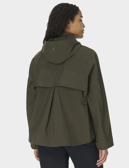 Sweaty Betty Motion Waterproof Cropped Parka - Nori Greenimages2- The Sports Edit