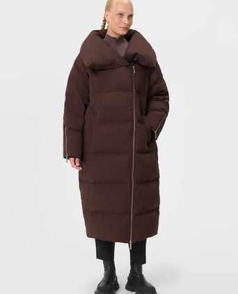 Nimbus Cloud Longline Puffer - Sable Brown