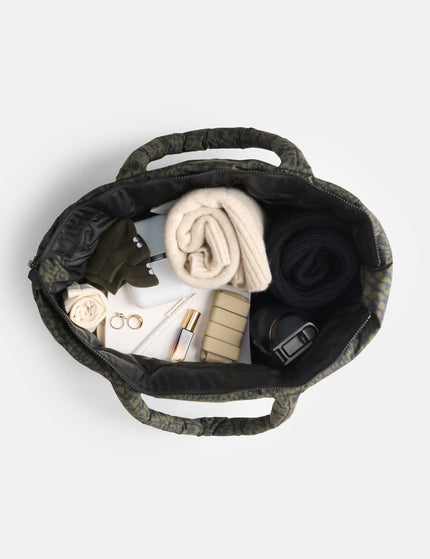 Sweaty Betty Nimbus Cloud Tote Bag - Large Green Leopard Printimages4- The Sports Edit