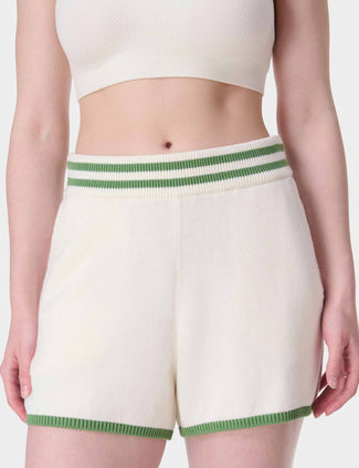 Off Court Knitted Short - Lily White