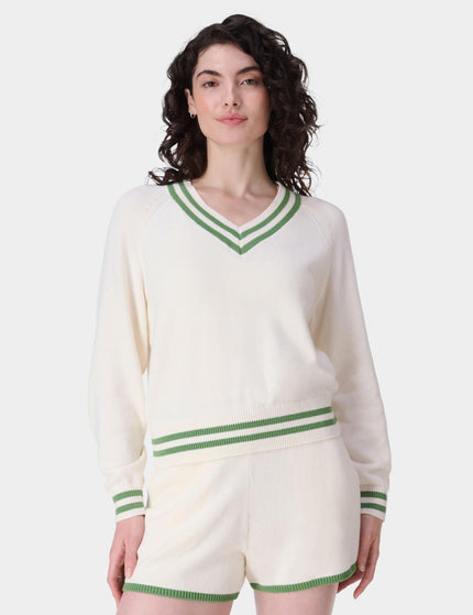 Sweaty Betty Off Court V-Neck Jumper - Lily Whiteimage1- The Sports Edit