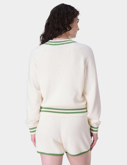 Sweaty Betty Off Court V-Neck Jumper - Lily Whiteimage2- The Sports Edit