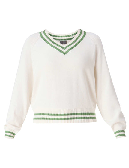 Sweaty Betty Off Court V-Neck Jumper - Lily Whiteimage6- The Sports Edit