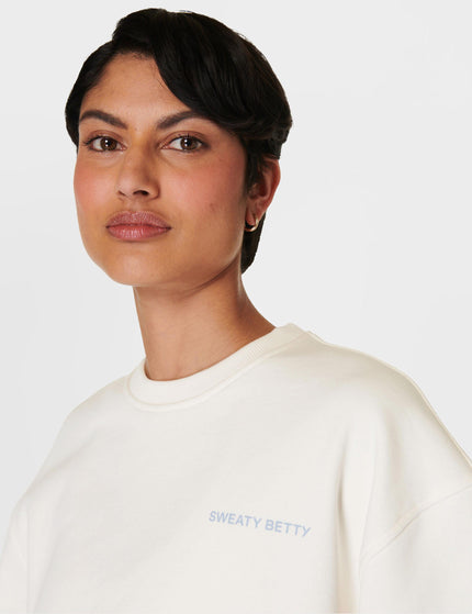 Sweaty Betty Our Strength Is In Each Other Sweatshirt - Cloud Whiteimage4- The Sports Edit