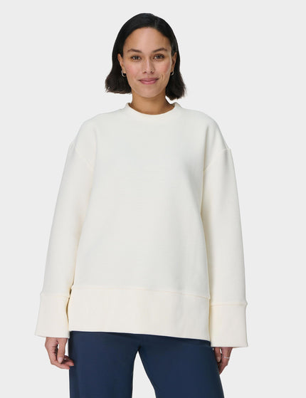 Sweaty Betty Peaceful Ribbed Sweatshirt - Lily Whiteimage1- The Sports Edit
