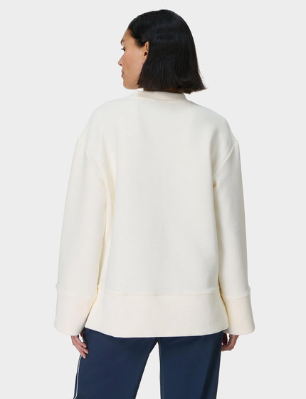 Sweaty Betty Peaceful Ribbed Sweatshirt - Lily Whiteimage2- The Sports Edit