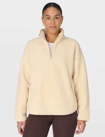 Sweaty Betty Plush Half Zip Fleece - Buttermilk Beigeimages1- The Sports Edit