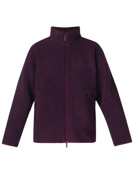 Sweaty Betty Plush Textured Zip Up - Midnight Cherry Purpleimage8- The Sports Edit