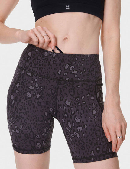 Sweaty Betty Power 6" Cycling Shorts - Black Luxe Leopardimages1- The Sports Edit