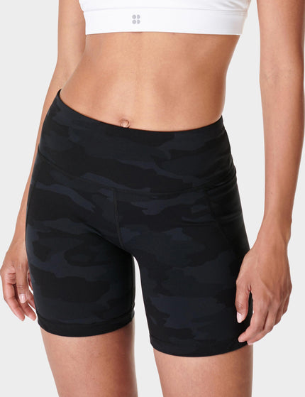 Sweaty Betty Power 6" Cycling Shorts - Ultra Black Camo Printimage1- The Sports Edit