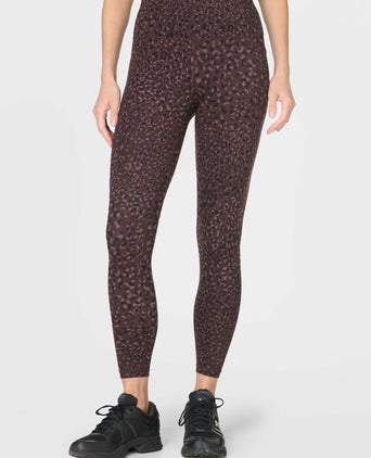 Power 7/8 Gym Leggings - Brown Leopard Dot Print