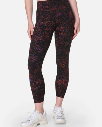 Power 7/8 Gym Leggings - Brown Tortoise Print