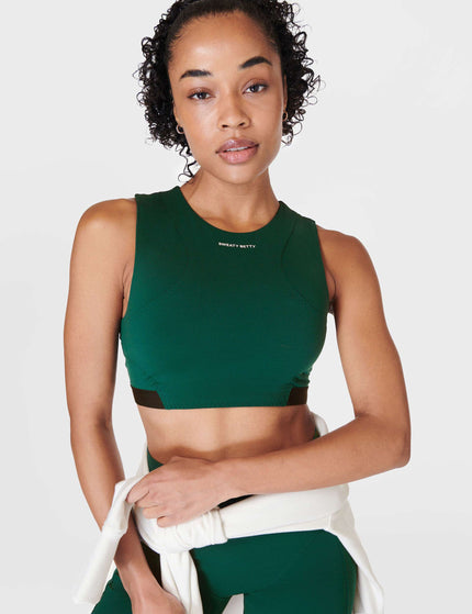 Sweaty Betty Power Advantage Bra Top - Retro Greenimage3- The Sports Edit