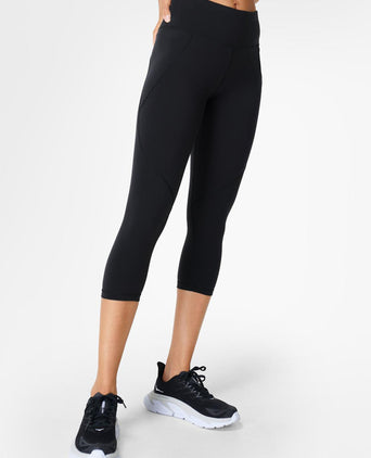 Power Cropped Gym Leggings - Black