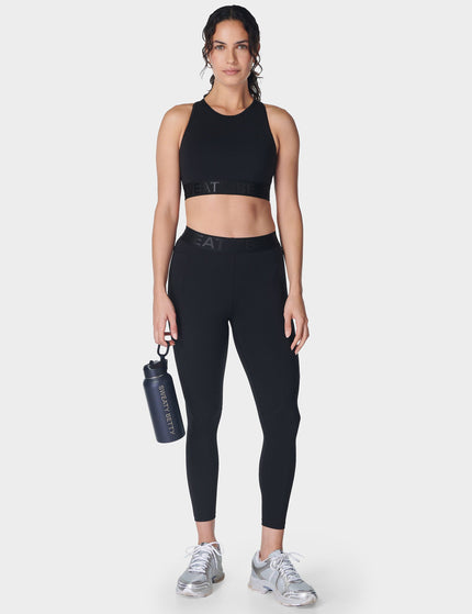 Sweaty Betty Power Logo Medium Impact Cropped Vest - Blackimage5- The Sports Edit