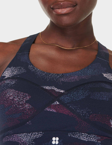 Sweaty Betty Power Medium Support Sports Bra - Blue Spray Camo Printimage4- The Sports Edit