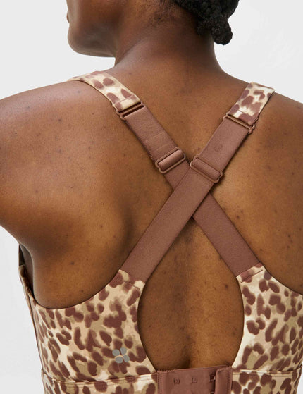 Sweaty Betty Power Pulse Bra - Beige Ink Leopard Printimages3- The Sports Edit