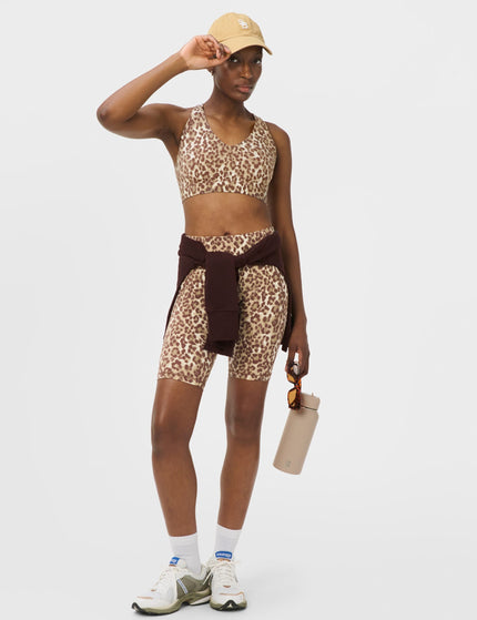 Sweaty Betty Power Pulse Bra - Beige Ink Leopard Printimages5- The Sports Edit