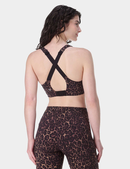 Sweaty Betty Power Pulse Bra - Brown Wild Leopard Printimage2- The Sports Edit