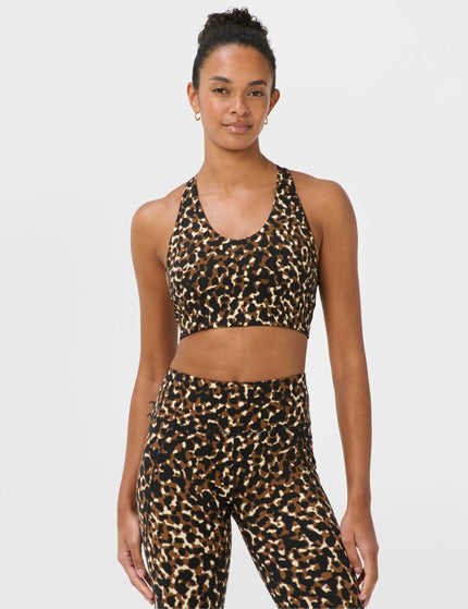 Sweaty Betty Power Racer Bra - Brown Offbeat Animal Printimages1- The Sports Edit