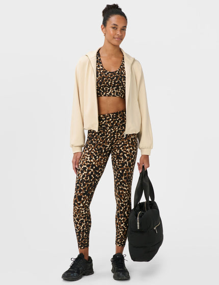 Sweaty Betty Power Racer Bra - Brown Offbeat Animal Printimages5- The Sports Edit