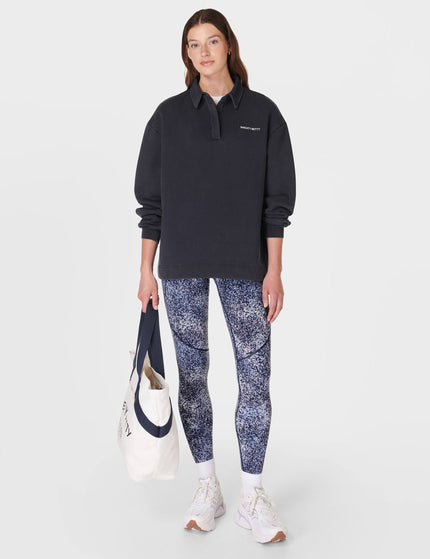 Sweaty Betty Powerhouse Henley Sweatshirt - Navy Blueimage5- The Sports Edit