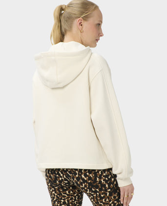 Premium Brushed Zip Through - Dove White