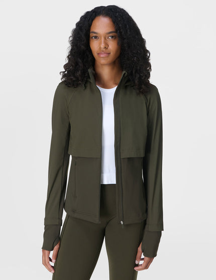 Sweaty Betty Pro Run Water Resistant Run Jacket - Nori Greenimage1- The Sports Edit