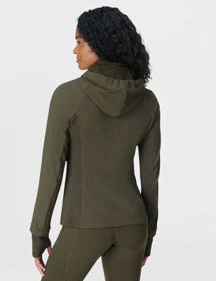 Pro Run Water Resistant Run Jacket - Nori Green