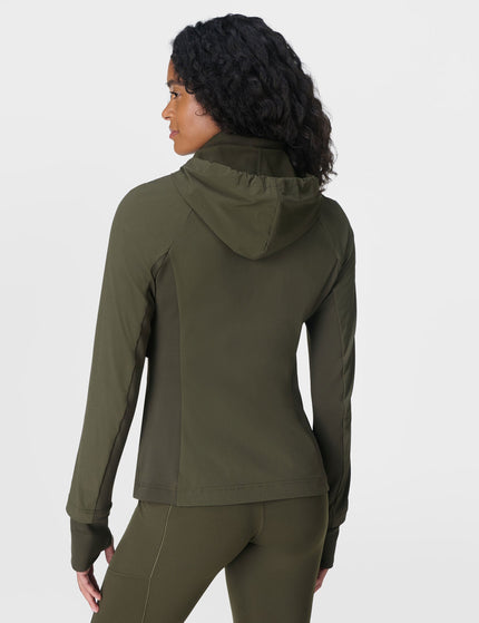 Sweaty Betty Pro Run Water Resistant Run Jacket - Nori Greenimage2- The Sports Edit