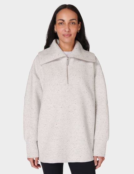 Sweaty Betty Radiant Half Zip Sweatshirt - Tranquil Grey Marlimage1- The Sports Edit