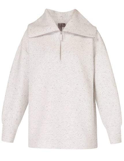 Sweaty Betty Radiant Half Zip Sweatshirt - Tranquil Grey Marlimage6- The Sports Edit