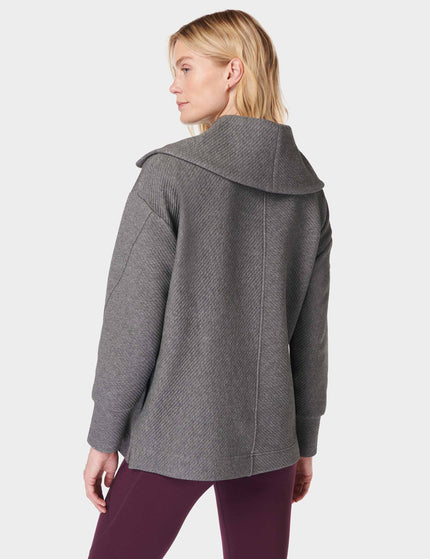 Sweaty Betty Radiant Half Zip Sweatshirt - Charcoal Grey Marlimage2- The Sports Edit