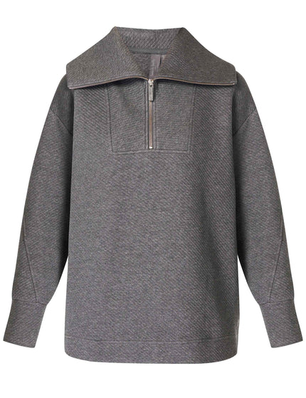 Sweaty Betty Radiant Half Zip Sweatshirt - Charcoal Grey Marlimage8- The Sports Edit