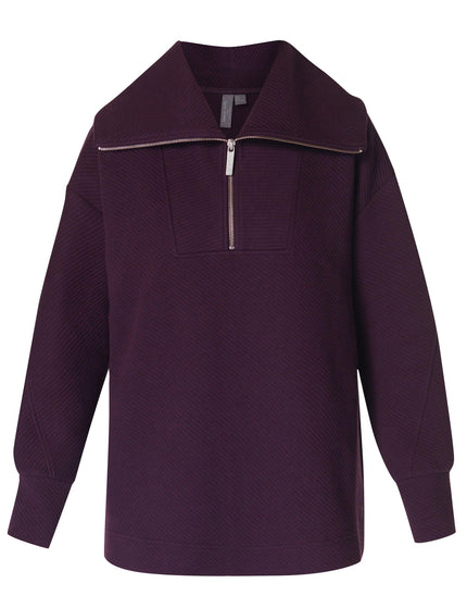 Sweaty Betty Radiant Half Zip Sweatshirt - Midnight Cherry Purpleimage6- The Sports Edit