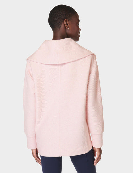 Sweaty Betty Radiant Half Zip Sweatshirt - Neutral Pinkimage2- The Sports Edit