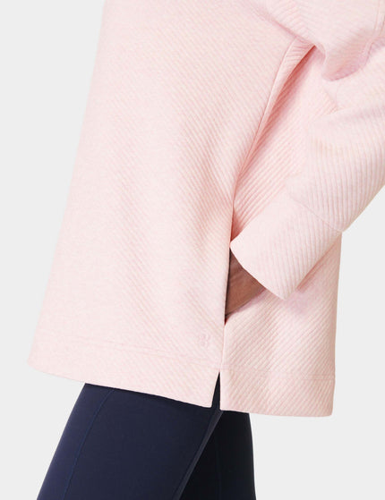 Sweaty Betty Radiant Half Zip Sweatshirt - Neutral Pinkimage5- The Sports Edit