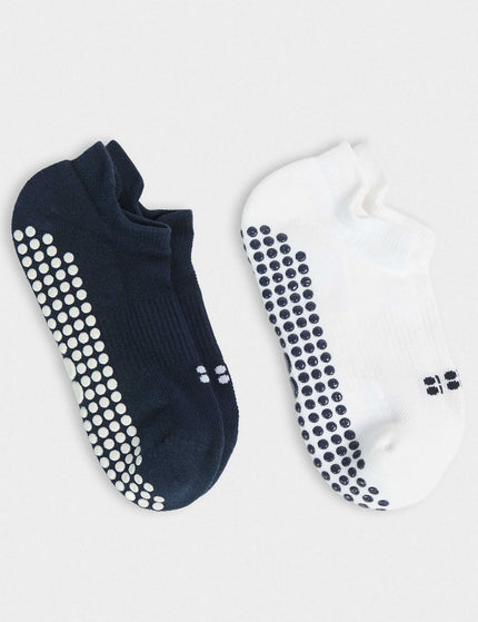 Sweaty Betty Reformer Trainer Gripper Socks 2 Pack - Navy Blue/Whiteimages1- The Sports Edit