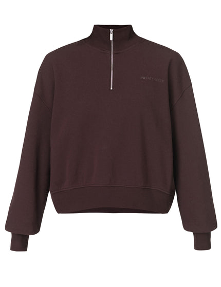 Sweaty Betty Revive Crop Half Zip - Sable Brownimage6- The Sports Edit